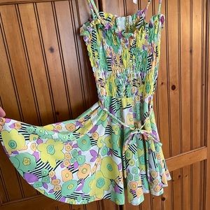 Vintage psychedelic print short dress size 9